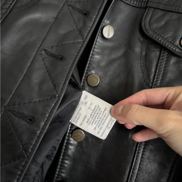 Vintage genuine leather shirt jacket - Picture 5 of 9